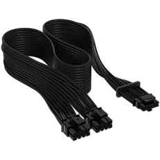 Corsair Premium Individually Sleeved 12+4pin PCIe Gen 5 12VHPWR 600W cable, Type 4, BLACK, EAN:0840006694519