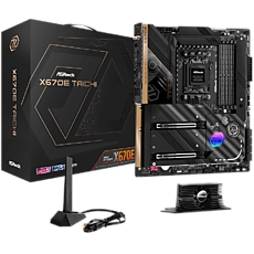 ASROCK MB Desktop X670E Taichi, AM5, 4x DDR5, 2x PCIe 5.0 x16, 8x SATA3, 3x Hyper M.2 (PCIe Gen4x4), 1x Blazing M.2(PCIe Gen5x4), 2x USB-C, 13x USB 3.2, 5.1 CH HD Audio, 1x HDMI, 2.5G LAN, Wi-Fi, BT, 1x SPDIF