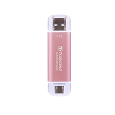 Transcend 1TB, USB External SSD, ESD310P, USB 10Gbps, Type C/A, Pink