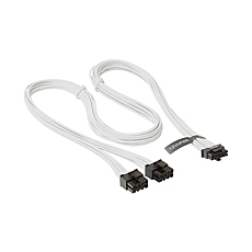 Seasonic модулен кабел Modding Cable 600W White - PCIe 5.0 12VHPWR - SS-2X8P-12VHPWR-600