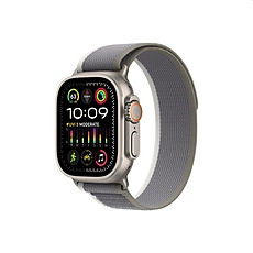 Apple Watch Ultra 2 GPS + Cellular, 49mm Titanium Case with Green/Grey Trail Loop - S/M