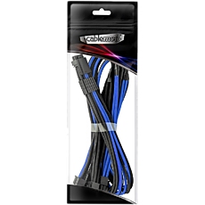 CableMod E-Series Pro ModMesh Sleeved 12VHPWR PCI-e Cable for Super Flower Leadex Platinum / Platinum SE / Titanium / V Gold Pro / V Platinum Pro, EVGA G7 / G6 / G5 / G3 / G2 / P2 / T2 (Black + Blue, Nvidia 4000 series, 16-pin to Quad 8-pin, 60cm)