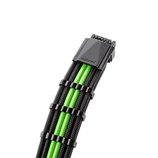 CableMod E-Series Pro ModMesh Sleeved 12VHPWR PCI-e Cable for Super Flower Leadex Platinum / Platinum SE / Titanium / V Gold Pro / V Platinum Pro, EVGA G7 / G6 / G5 / G3 / G2 / P2 / T2 (Black + Light Green, 16-pin to Dual 8-pin, 600mm)