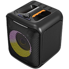 F&D PA100 Portable Wireless Party Speaker, 40W RMS, Subwoofer 5.25"+2x2"Tweeter, BT 5.0/USB/AUX, RGB, Remote control, WL microphone, battery 4000mAh, IPX4 waterproof