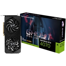 Gainward GeForce RTX4070 Ghost OC, 12GB GDDR6X, 192 Bit, 1x HDMI 2.1, 3x DP 1.4a, 2 Fan, 1x 8-pin power connector, recommended PSU 750W, NED4070S19K9-1047B