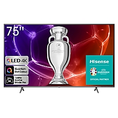 Hisense 75" E7KQ Pro, 4K Ultra HD 3840x2160, QLED, Quantum Dot, 120Hz, HDR 10+ adaptive, HLG, Dolby Vision, DTS Virtual X, Smart TV, WiFi 5GHz, WiFi Direct, BT, Anyview Cast, 3xHDMI, 2xUSB, LAN, CI+, DVB-T2/C/S2, Black