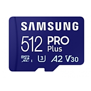 Карта памет Samsung PRO Plus, microSDXC, UHS-I, 512GB, Адаптер, USB четец