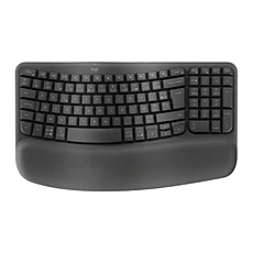 Logitech Wave Keys wireless ergonomic keyboard - GRAPHITE - US INT`L - 2.4GHZ/BT - N/A - INTNL-973 - UNIVERSAL