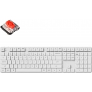 Геймърска механична клавиатура Keychron K5 Pro White QMK/VIA Full-Size Low-Profile Gateron Red Switch, White Backlight