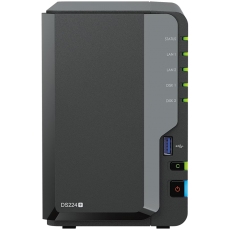 Synology DS224+,Tower, 2-bays 3.5'' SATA HDD/SSD, CPU Intel Celeron J4125 4-core (4-thread) 2.0 GHz, burst up to 2.7 GHz; 2GB DDR4 (expandable up to 6 GB) ; 2 x RJ-45 1GbE LAN Ports; 2x USB 3.2 Gen 1; 1.3 kg; 2yr warranty