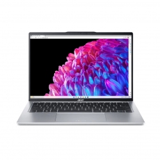 Acer Swift Go14, SFG14-73-714G, Intel Core Ultra 7 155U (up to 4.80 GHz, 12MB), 14" WQ 2.2K IPS SlimBezel, 16GB LPDDR5, 1024GB PCIe NVMe SSD, Intel UMA, AX+BT 6E, QHDCamera, CR MicroSD, FPR, Win 11 Home, Silver