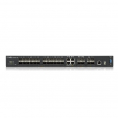 ZyXEL XGS4600-32F L3 Managed Switch, 24 port Gig SFP, 4 dual pers. and 4x 10G SFP+, stackable, dual PSU