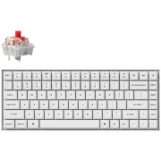 Геймърска механична клавиатура Keychron K2 Pro White QMK/VIA Hot-Swappable K Pro Red Switch, RGB Backlight Plastic Frame