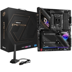 ASROCK MB Desktop Z790 Taichi, S1700, 4x DDR5, 2x PCIe 5.0 x16, 1x PCIe 4.0 x16, 4x Hyper M.2, 1x Blazing M.2, 1x Hyper M.2, 8x SATA3, 3x USB-C, 12x USB 3.2, 6x USB 2.0, 1x RJ-45 2.5GB Lan, 802.11ax Wi-Fi 6E + BT 5.3, 1x HDMI, 1x SPDIF, ATX