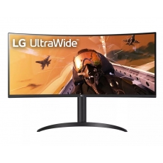 LG 34WP75CP-B, 34" 21:9 UltraWide Curved QHD (3440x1440) VA, HDR 10, 160Hz, AMD FreeSync, 1ms MBR, 300 cd/m2, 3000:1, sRGB 99%, USB, HDMI, USB type-C, DisplayPort, Speakers 7W x 2, Height Adjustable, Tilt, Black