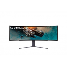 LG 49GR85DC-B, 49" Ultragear VA AG, 1ms, 32:9 Curved 1000R Gaming QHD (5120x1440), 240HZ, 450cd/m2, 2500:1, DCI-P3 95%, FreeSync, NVIDIA G-Sync, HDR 600 ,VRR, USB Type-C, HDMI, DisplayPort, PIP, PBP, Height, Swivel, Tilt, Black