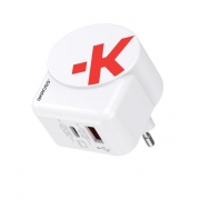 Адаптер-зарядно SKROSS Euro USB Charger AC65PD, USB-A, USB-C