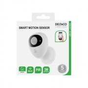 Сензор за движение DELTACO SH-WS01, SMART HOME,WiFi 2.4 GHz, Бял/Черен