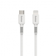 Кабел за зареждане HAMA "Eco", USB-C - Lightning, 1 м, бял