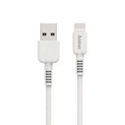 Кабел за зареждане HAMA &quot;Eco&quot;, USB-A - Lightning, 1 м, бял