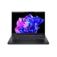 Acer Travelmate TMP614-53-TCO-731F, Core i7-1355U, (3.7GHz up to 5.0Ghz, 12MB), 14" (WUXGA 1920 x 1200) IPS, 1*32GB LPDDR5, 1024GB PCIe NVMe SSD, Intel UMA, FHD cam shutter + mic, WWAN FM350-GL (5G),  Micro SD, FPR, Wi-Fi 6E, BT, KB, Win 11 Pro, Black