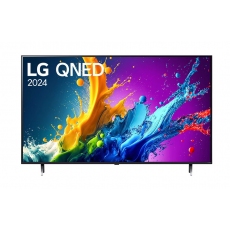 LG 65QNED80T3A, 65" 4K QNED HDR Smart TV, 3840x2160, DVB-T2/C/S2, Alpha 5 AI 4K Gen7, HDR 10 PRO, webOS 24 ThinQ, 4K Upscaling, WiFi 5, Voice Controll, Bluetooth 5.1, AirPlay 2, LAN, CI, HDMI, SPDIF, 2 pole Stand , Silver