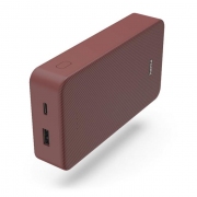 HAMA Външна батерия &quot;Colour 20&quot;, 20000 mAh, 2 изхода: USB-C, USB-A, червена