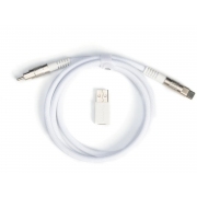 Кабел за клавиатура Keychron Double-Sleeved Geek USB-C - USB-C, White