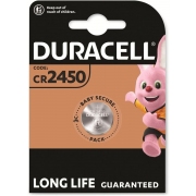 Бутонна батерия литиева DURACELL CR2450, 3V,  1 бр. в блистер, цена за 1 бр.