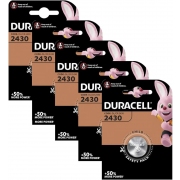 Бутонна батерия литиева DURACELL CR2430, 3V,  1 бр. в блистер, цена за 1 бр.