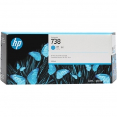 HP 738 300-ml Cyan DesignJet Ink Cartridge