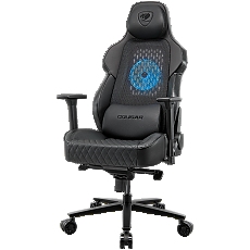 COUGAR Chair NxSys Aero Black, Breathable PVC LeatherHighly breathable mesh cloth, 150º Reclining, RocX, Piston Lift Height Adjustment, 3D Adjustable armrest, Full Steel Frame, Class 4 Gas Lift Cylinder