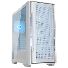 COUGAR Case Uniface RGB (White), Mid Tower, Mini ITX/Micro ATX / ATX / CEB / E-ATX, Type-C, USB 3.0 x 2, USB 2.0 x 1, Audio/Mic 3.5mm jack x 1, 120mm ARGB fan, Tempered glass, 230 x 493 x 475 (mm)