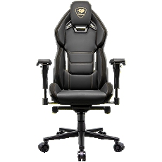 COUGAR Chair Hotrod Royal, Hyper-Dura leatherette, Micro suede-like texture, 150º Reclining, Piston Lift Height Adjustment, RocX, 4D Adjustable Armrest,Plus-Size Wheels, Class 4 Gas Lift Cylinder,