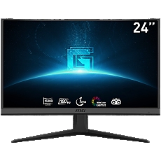 MSI G24C6 E2 Curved Gaming Monitor, 24" 180Hz, FHD (1920x1080) 16:9, VA Anti-glare, 1ms, 1500R curve, 250nits, 3000:1, 178°/178°, Adaptive-Sync, Adjustable Stand, 1x DP, 2x HDMI, 1xEarphone out, 3Y Warranty