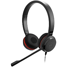 JABRA EVOLVE 20 MS Stereo USB Headband, Noise cancelling, USB connector, with mute-button and volume control on the cord, with foam ear cushion, Microsoft optimized