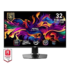 MSI MAG 321UPX QD-OLED, 31.5", 240Hz, 0.03ms, UHD 3840x2160, Oled Care 2.0, Fanless Design with Graphene, ClearMR 13000, HDR True Black 400, AI VISION, 250 nits, 1500000:1, 100M;1, DP (1.4a), 2x HDMI (2.1), Type-C (DP alt. PD 15W), Adj.Stand 100mm, VESA