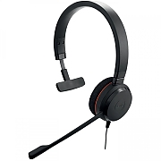 JABRA EVOLVE 20 MS Mono USB Headband, Noise cancelling,USB connector, with mute-button and volume control on the cord, with foam ear cushion, Microsoft optimized