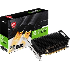 MSI Video Card Nvidia GeForce GT 1030 4GHD4 LP OC, 4GB DDR4, 64-bit, 2100MHz Memory Speed, 1430MHz Boost, 384 CUDA Cores, 1x DisplayPort 1.4a, HDMI 2.1, 300W Recommended PSU, 3Y