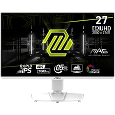 MSI MAG 274URFW Gaming Monitor, 27" 160Hz, 4K UHD (3840x2160) 16:9, Rapid IPS Anti-glare, 0.5ms, 400nits, 1000:1, 178°/178°, FreeSync Premium, Adjustable Stand, 1x DP, 2x HDMI, 1x Type-C, 3Y Warranty