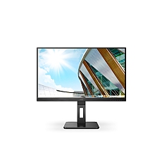 AOC 24P2QM, 23.8" VA WLED, 1920x1080@75Hz, 4ms GtG, 300cd m/2, 3000:1, 50M:1 DCR, Adaptive Sync, Low Blue Light, FlickerFree, 2Wx2, Tilt, Height Adjust, Pivot, Swivel, D-SUB, DVI, HDMI, DP, USB hub