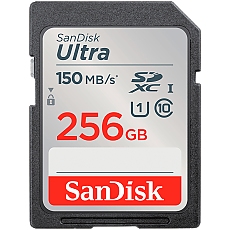 SANDISK Ultra 256GB SDXC Memory Card 150MB/s