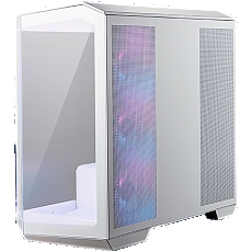 MSI MAG PANO M100R PZ WHITE, Micro - ATX Tower, M-ATX(Back-connect supported) / ITX, 1x USB 3.2 Gen 1 Type-A, 1xUSB 3.2 Gen2x2 Type- C, 1x Audio/1x Mic, LED Switch Loop Button, Power Button, 4x 120mm ARGB Fans, 270-degree panoramic tempered glass