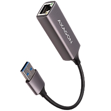 AXAGON ADE-TR Type-A USB3.2 Gen 1 - Gigabit Ethernet 10/100/1000 Adapter, metal, titan grey