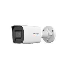 HikVision 2 MP ColorVu Fixed Bullet Network Camera with Smart Hybrid Light, 4 mm/F1.0, IR LED up to 30m, DWDR, 3D DNR, H.265+, IP67, Built-in microphone, 12Vdc/PoE 5.4W