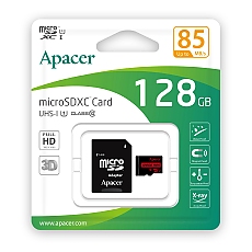 Apacer карта памет microSDXC 128GB UHS-I U1 Class 10, Adapter - AP128GMCSX10U5-R