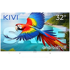 32", White, HD 2k, Android TV 11, Black, 1920x1080, 60 Hz, AV1, Sound 2x8W, 26 kWh/1000h, Energy E, WiFi5G, BT5.1, 3xHDMI, 2xUSB, Blue Remote, Central stand, 24 months