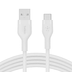 Belkin BOOST CHARGE Flex Silicone cable USB-A to USB-C - 1M - White