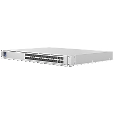 UBIQUITI Hi-Capacity Aggregation; (28) 10G SFP+ ports; (4) 25G SFP28 ports; DC power backup-ready; Layer 3 switching.