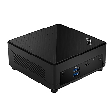 MSI CUBI 5 12M-005EU, i3-1215U (6C/8T, up to 4.40 GHz, 10 MB), 8GB DDR4 (3200MHz up to 64GB), 256GB SSD M.2 NVMe PCIe Gen4 x4, WiFi 6, BT, 2x RJ45, 4x USB 3.2 Gen 2 Type A, Thunderbolt 4, Black, 0.66 Liter, 0.55 kg, 2YR, VESA 100 and 75, Windows 11 Home